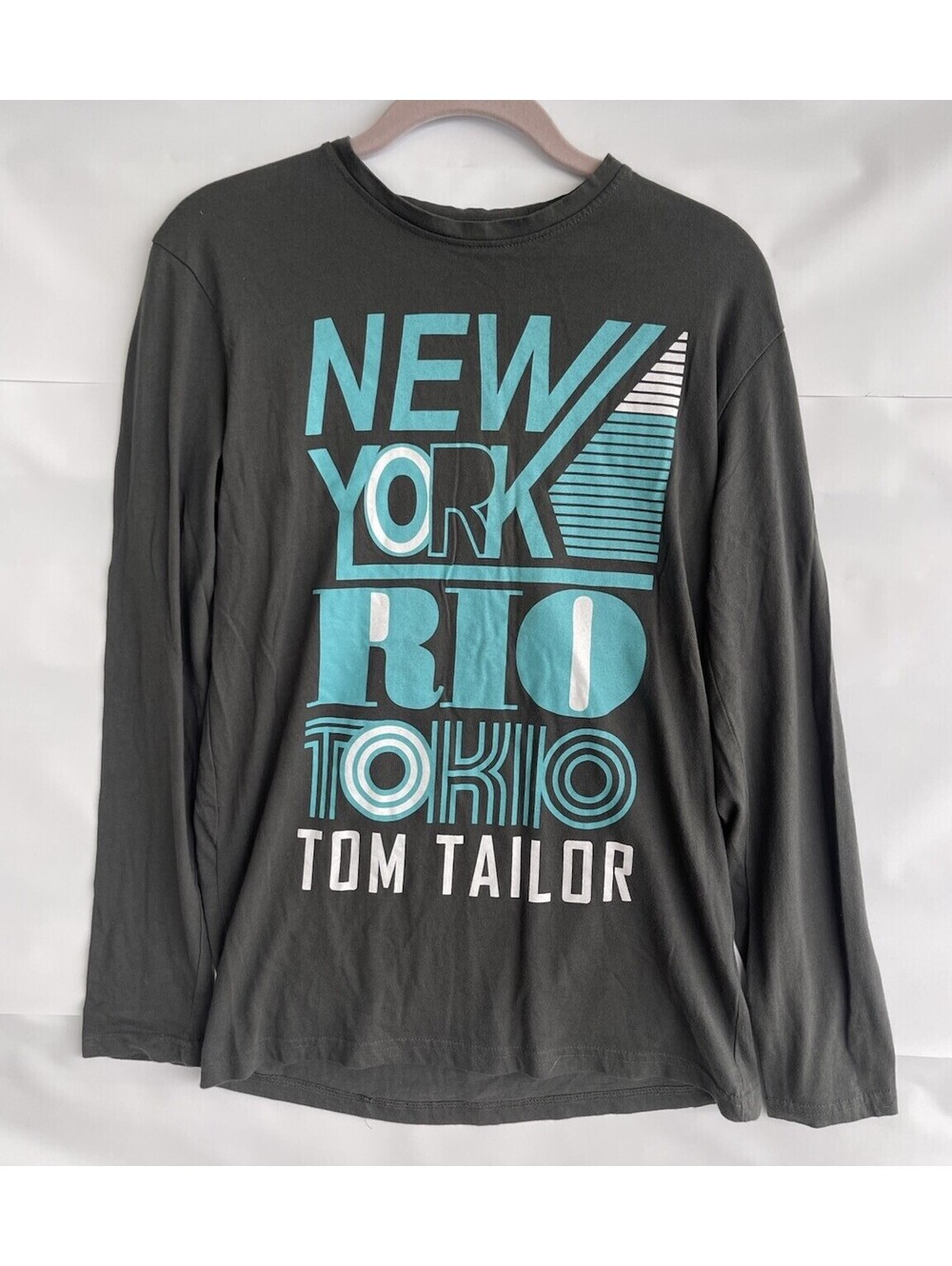Tom Tailor Denim New York Rio Tokio Longsleeve Basic Fit T-Shirt Y2k  Sz S